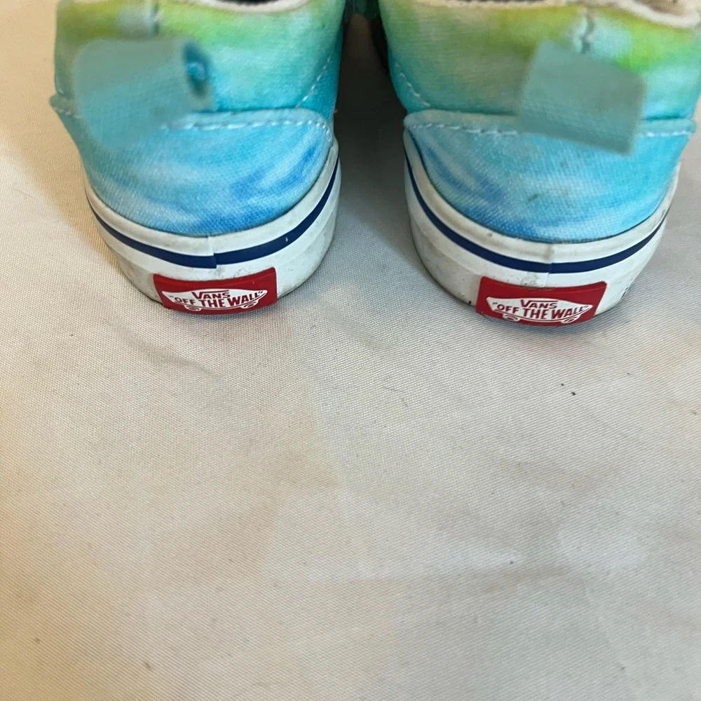 VANS Unisex Classic Slip-on Kids Toddler US 4.5 721356‎ Sponge Bob Blue Yellow